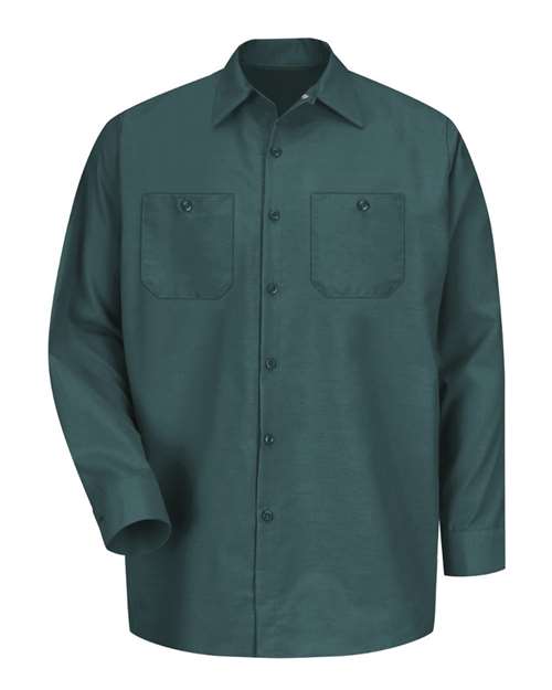 Load image into Gallery viewer, Red Kap SP14 Men's Industrial Long Sleeve Work Shirt - Spruce Green