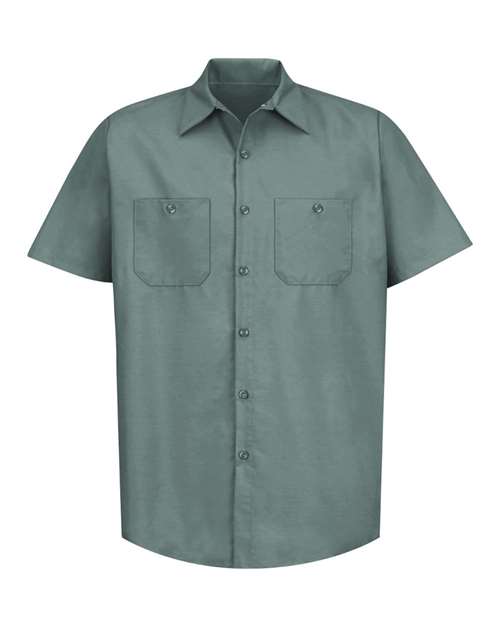 Load image into Gallery viewer, Red Kap SP24 Men's Industrial Short Sleeve Work Shirt - Light Green