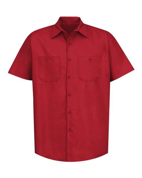 Load image into Gallery viewer, Red Kap SP24 Men's Industrial Short Sleeve Work Shirt - Red