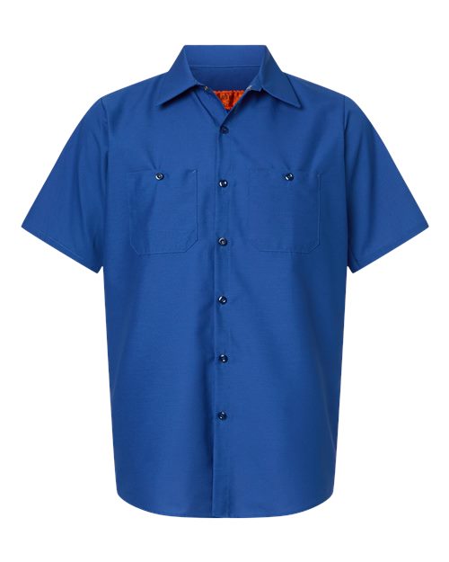 Load image into Gallery viewer, Red Kap SP24 Men's Industrial Short Sleeve Work Shirt - Royal Blue