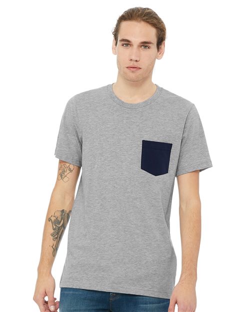 Load image into Gallery viewer, Men's Jersey Pocket Tee — blank t-shirt for DTF printing