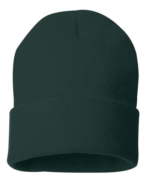 Load image into Gallery viewer, Sportsman SP12 12" Solid Cuffed Beanie - Forest Green