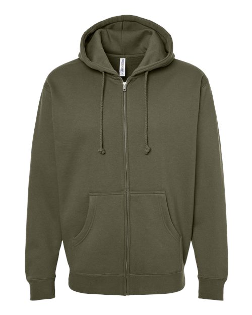 Load image into Gallery viewer, Unisex Heavyweight Full-Zip Hooded Sweatshirt - Army