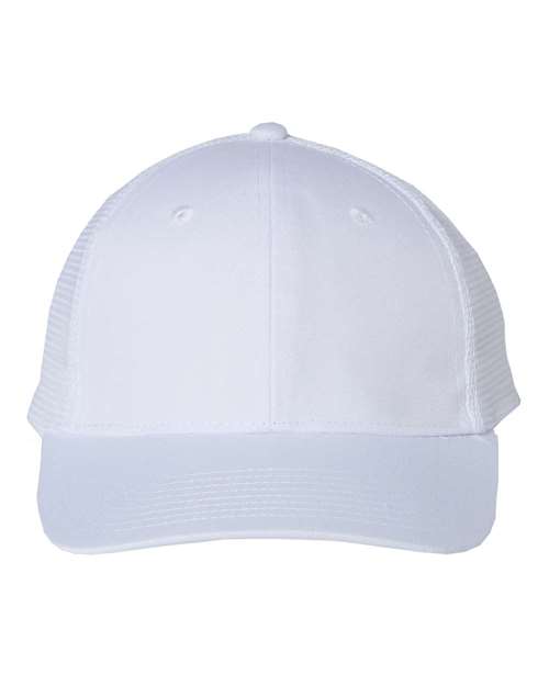 Load image into Gallery viewer, Valucap VC400 Mesh-Back Twill Trucker Cap - White