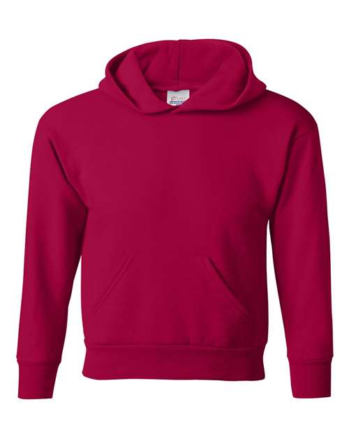 Load image into Gallery viewer, Youth EcoSmart® Hooded Sweatshirt - Deep Red