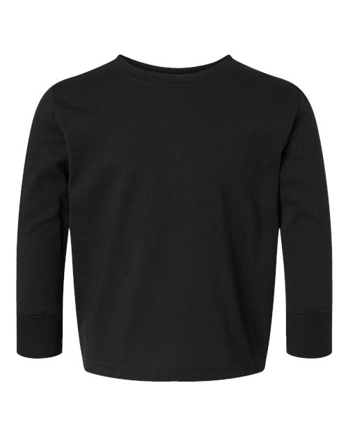 Load image into Gallery viewer, Toddler Cotton Jersey Long Sleeve Tee - Black