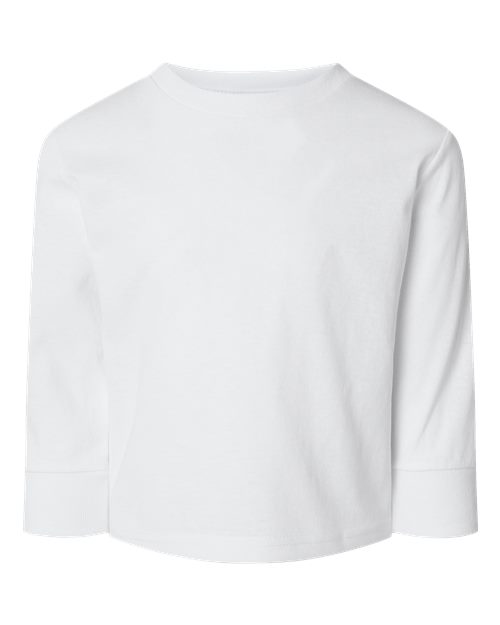 Load image into Gallery viewer, Toddler Cotton Jersey Long Sleeve Tee - White