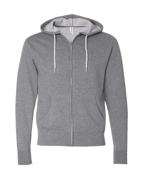 Load image into Gallery viewer, Unisex Lightweight Full-Zip Hooded Sweatshirt - Gunmetal Heather