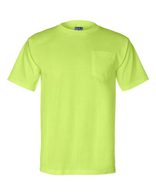 Load image into Gallery viewer, Unisex Union-Made Pocket T-Shirt - Lime Green