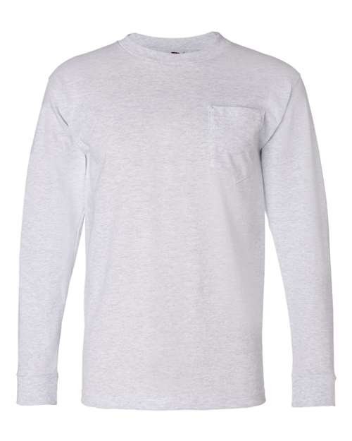 Load image into Gallery viewer, Unisex USA-Made Long Sleeve Pocket T-Shirt - Ash
