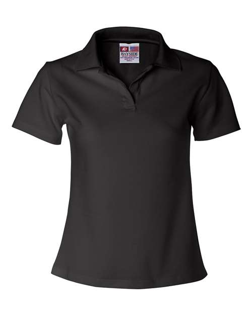 Load image into Gallery viewer, Women's USA-Made V-Neck Polo - Black