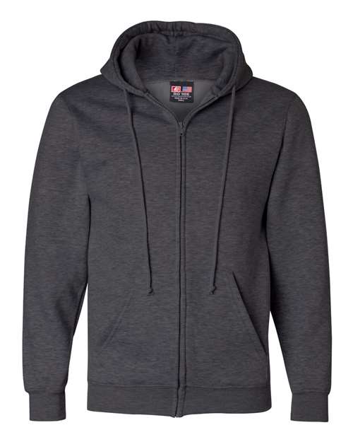 Load image into Gallery viewer, Unisex USA-Made Full-Zip Hooded Sweatshirt - Charcoal Heather