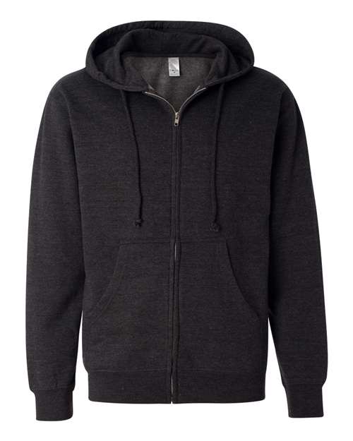 Load image into Gallery viewer, Unisex Midweight Full-Zip Hooded Sweatshirt - Charcoal Heather