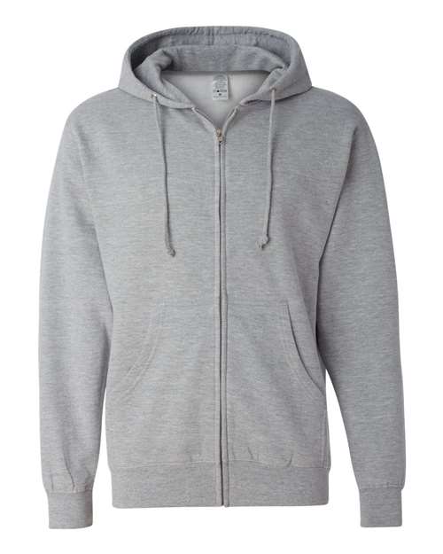 Load image into Gallery viewer, Unisex Midweight Full-Zip Hooded Sweatshirt - Grey Heather