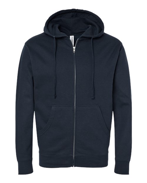 Load image into Gallery viewer, Unisex Midweight Full-Zip Hooded Sweatshirt - Navy