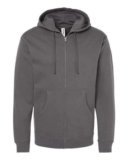 Load image into Gallery viewer, Unisex Midweight Full-Zip Hooded Sweatshirt - Charcoal