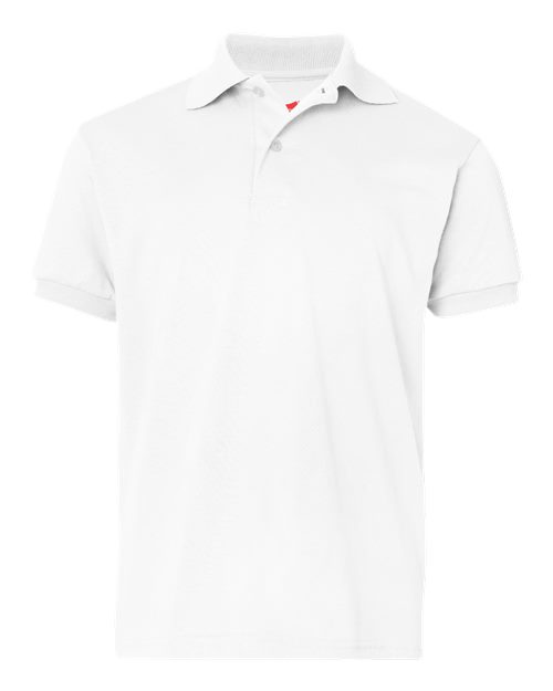 Load image into Gallery viewer, Youth EcoSmart® Jersey Polo - White