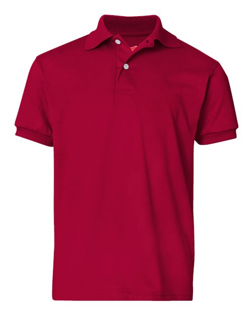 Load image into Gallery viewer, Youth EcoSmart® Jersey Polo - Deep Red