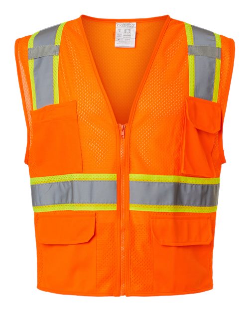 Load image into Gallery viewer, Kishigo 1195-1196 Unisex Ultra-Cool™ Multi-Pocket Vest - Orange