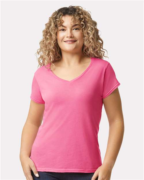 Load image into Gallery viewer, Women's Softstyle® V-Neck T-Shirt — product photo 1