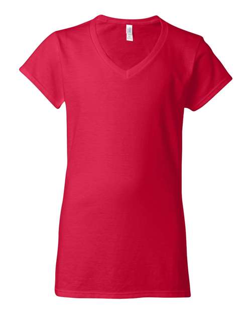 Load image into Gallery viewer, Women's Softstyle® V-Neck T-Shirt — product photo 3