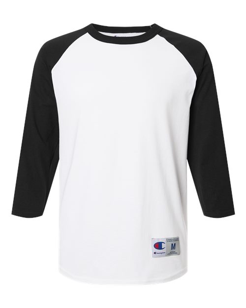 Load image into Gallery viewer, Unisex Raglan Sleeve Baseball T-Shirt - White/ Black