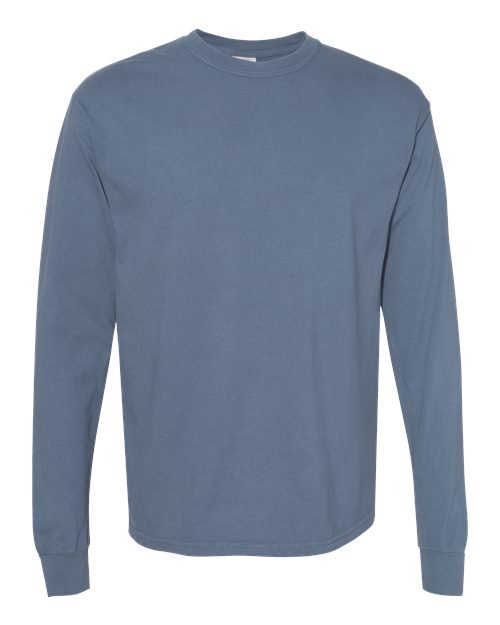 Load image into Gallery viewer, Unisex Garment-Dyed Heavyweight Long Sleeve T-Shirt - Blue Jean