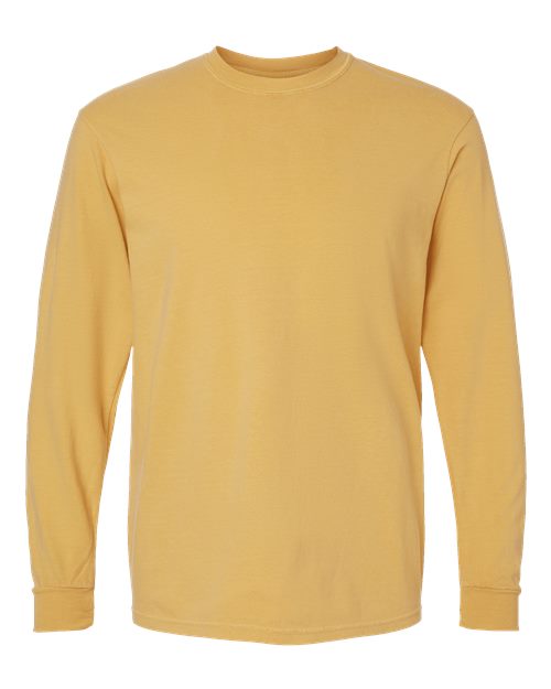 Load image into Gallery viewer, Unisex Garment-Dyed Heavyweight Long Sleeve T-Shirt - Mustard