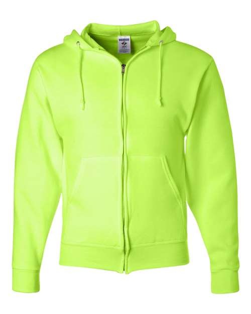Load image into Gallery viewer, Unisex NuBlend® Full-Zip Hooded Sweatshirt - Safety Green