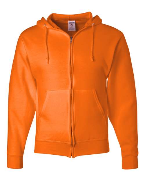 Load image into Gallery viewer, Unisex NuBlend® Full-Zip Hooded Sweatshirt - Safety Orange