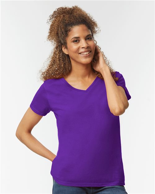 Load image into Gallery viewer, Women's Heavy Cotton™ V-Neck T-Shirt — blank t-shirt for DTF printing