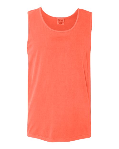 Load image into Gallery viewer, Unisex Garment-Dyed Heavyweight Tank Top - Neon Red Orange