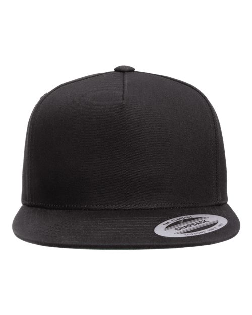 Load image into Gallery viewer, YP Classics 6007 Five-Panel Cotton Twill Snapback Cap - Black