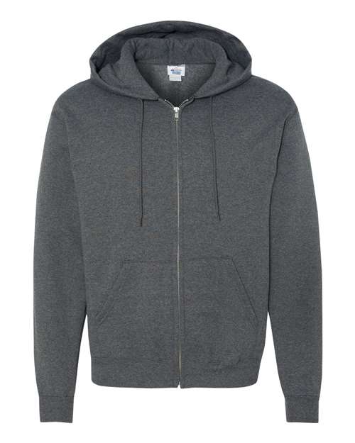 Load image into Gallery viewer, Unisex Powerblend® Full-Zip Hooded Sweatshirt - Charcoal Heather