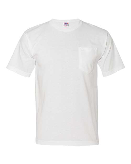Load image into Gallery viewer, Unisex USA-Made Midweight Pocket T-Shirt - White