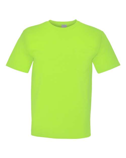 Load image into Gallery viewer, Unisex USA-Made Midweight Pocket T-Shirt - Lime Green