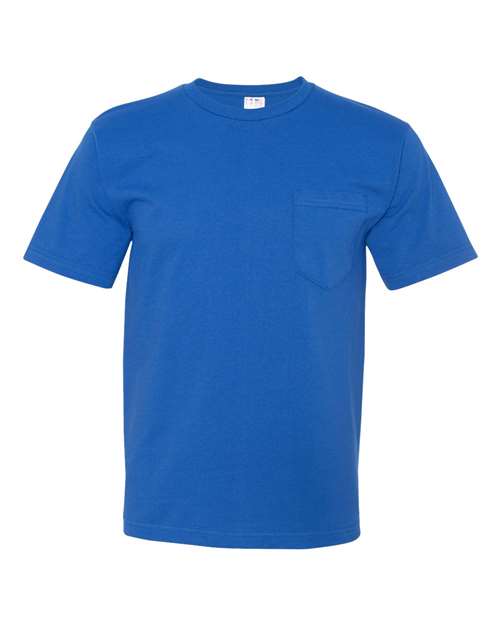 Load image into Gallery viewer, Unisex USA-Made Midweight Pocket T-Shirt - Royal