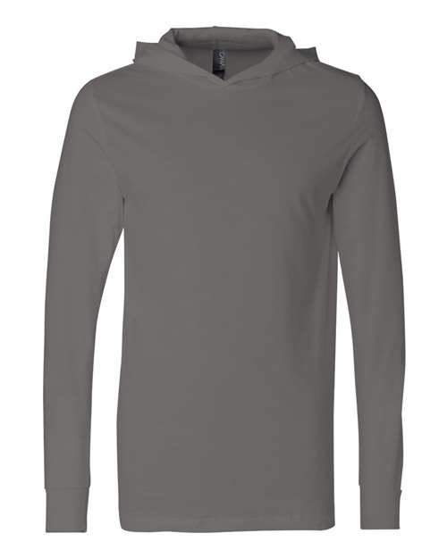 Load image into Gallery viewer, Unisex Jersey Hooded Long Sleeve Tee — product photo 1