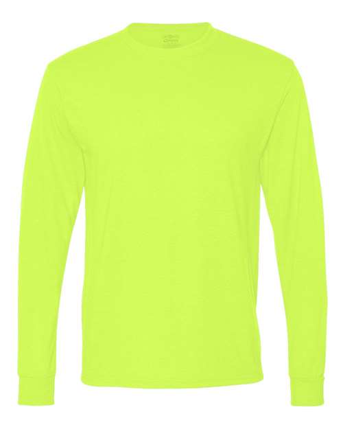 Load image into Gallery viewer, Unisex Dri-Power® Performance Long Sleeve T-Shirt - Safety Green