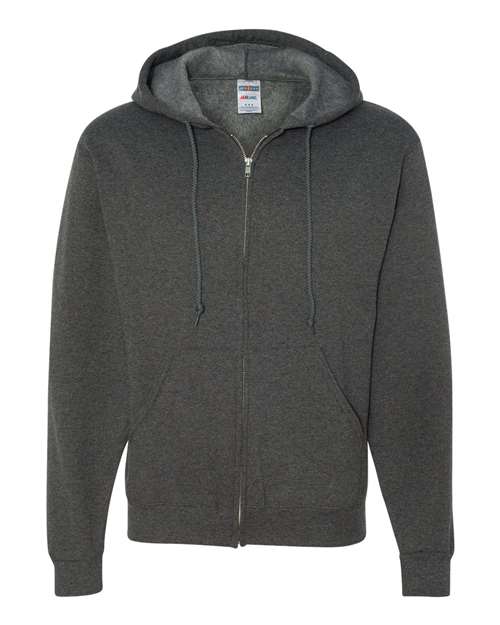 Load image into Gallery viewer, Unisex NuBlend® Full-Zip Hooded Sweatshirt - Black Heather