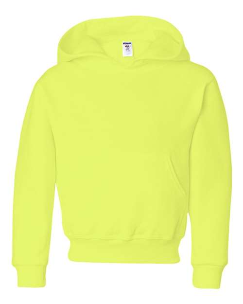 Load image into Gallery viewer, Youth NuBlend® Hooded Sweatshirt - Safety Green