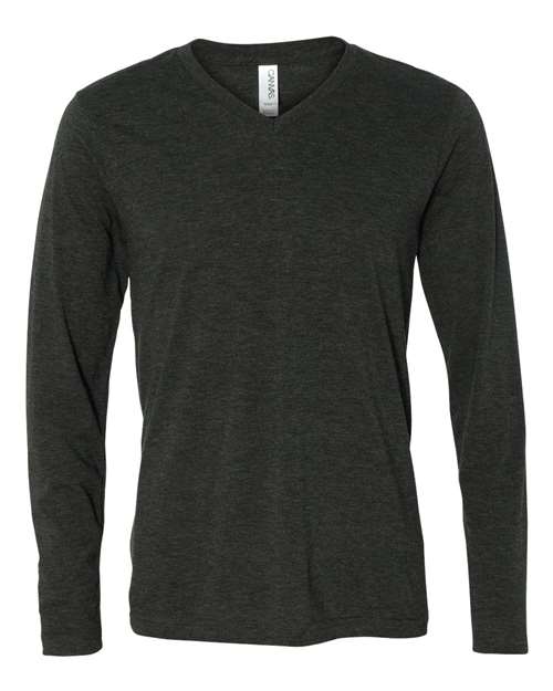 Load image into Gallery viewer, Unisex Long Sleeve V-Neck Tee — product photo 3
