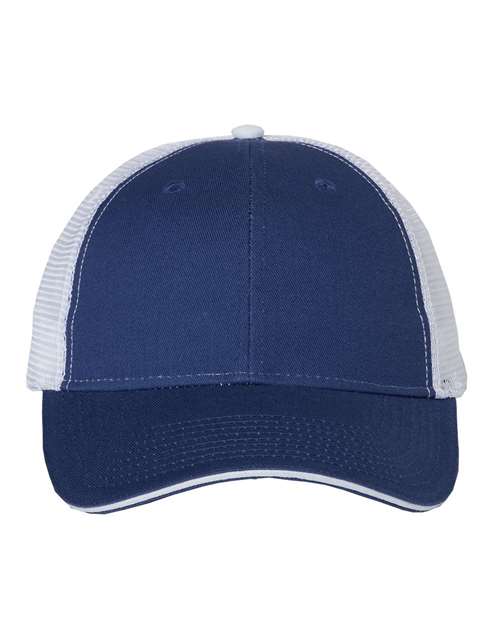 Load image into Gallery viewer, Valucap S102 Sandwich Trucker Cap - Royal/ White