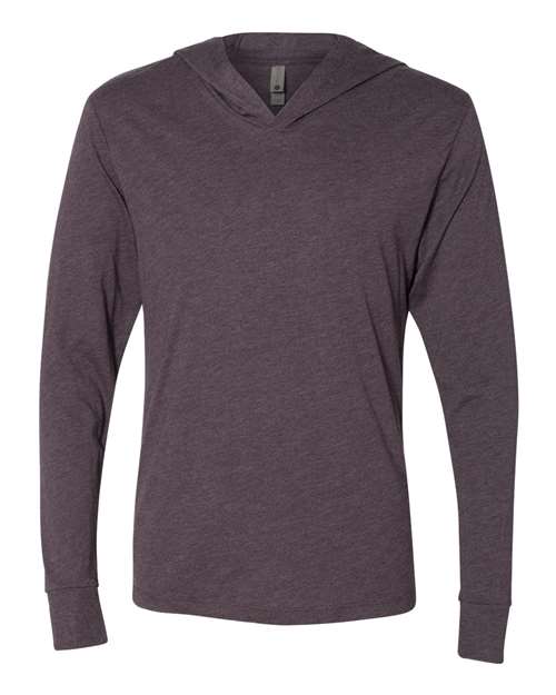 Load image into Gallery viewer, Unisex Triblend Hooded Long Sleeve Pullover T-Shirt - Vintage Purple