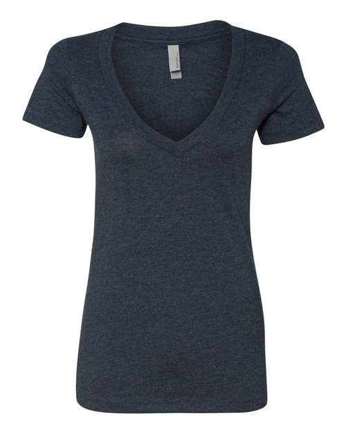 Load image into Gallery viewer, Women’s CVC Deep V-Neck T-Shirt - Midnight Navy