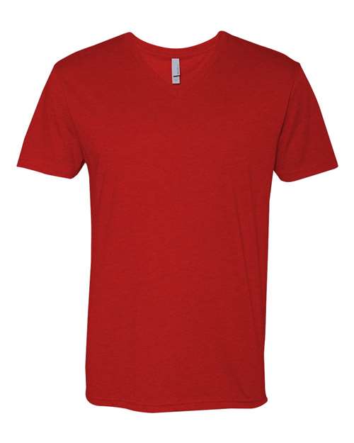 Load image into Gallery viewer, Unisex CVC V-Neck T-Shirt - Red
