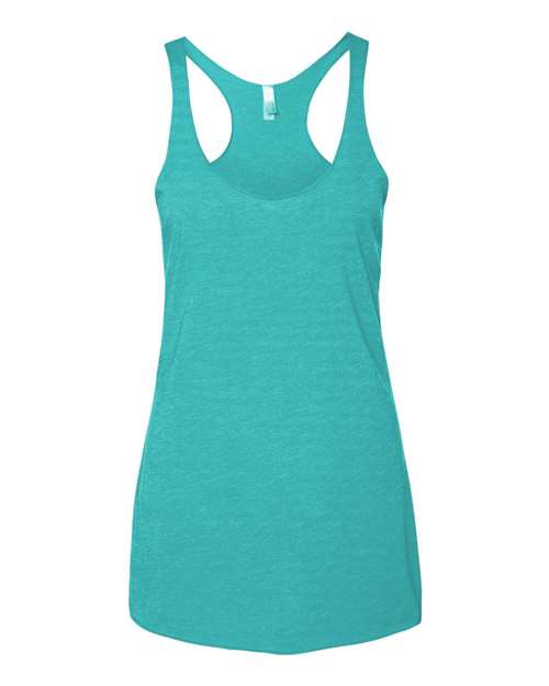 Load image into Gallery viewer, Women’s Triblend Racerback Tank - Tahiti Blue