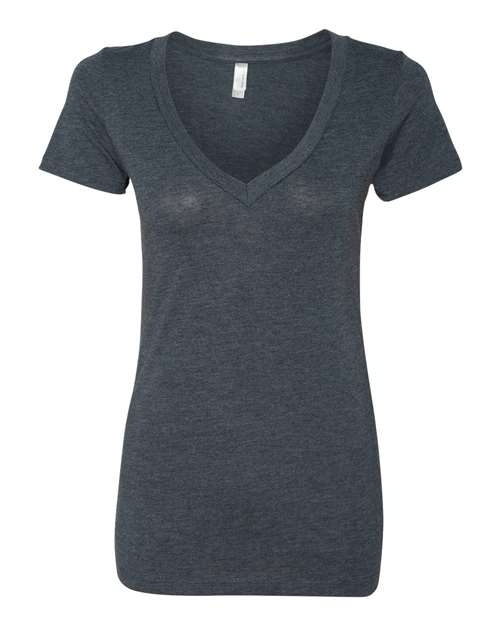 Load image into Gallery viewer, Women’s Triblend Deep V-Neck T-Shirt - Vintage Navy
