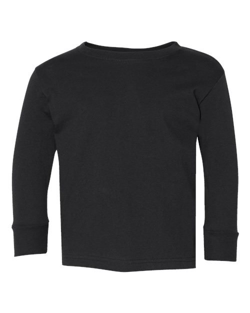 Load image into Gallery viewer, Toddler Fine Jersey Long Sleeve Tee - Black