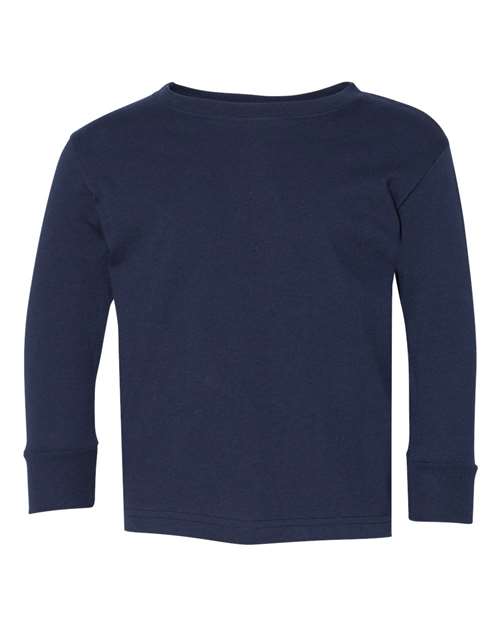 Load image into Gallery viewer, Toddler Fine Jersey Long Sleeve Tee - Navy